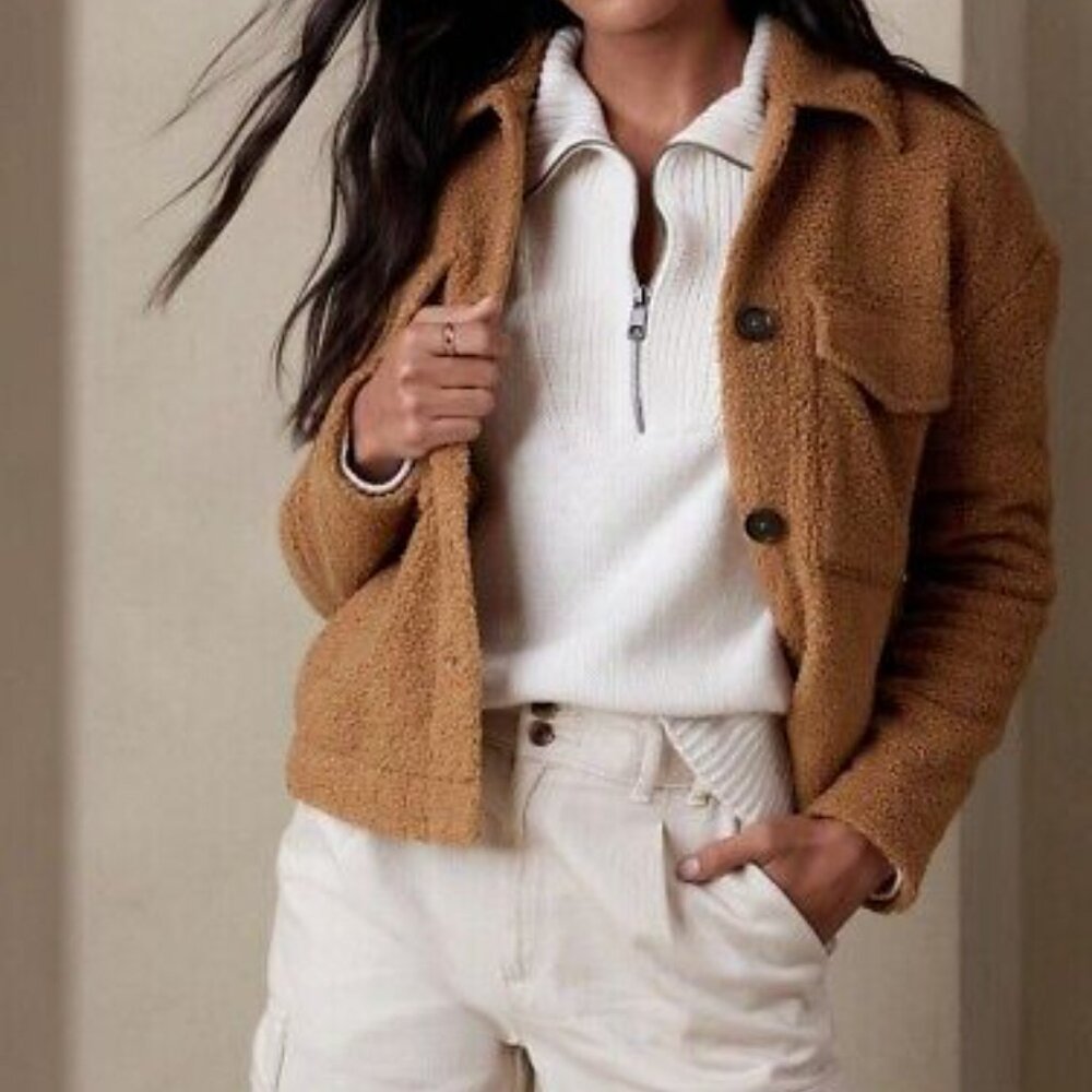 BANANA REPUBLIC Women's Sherpa Trucker Jacket Size M